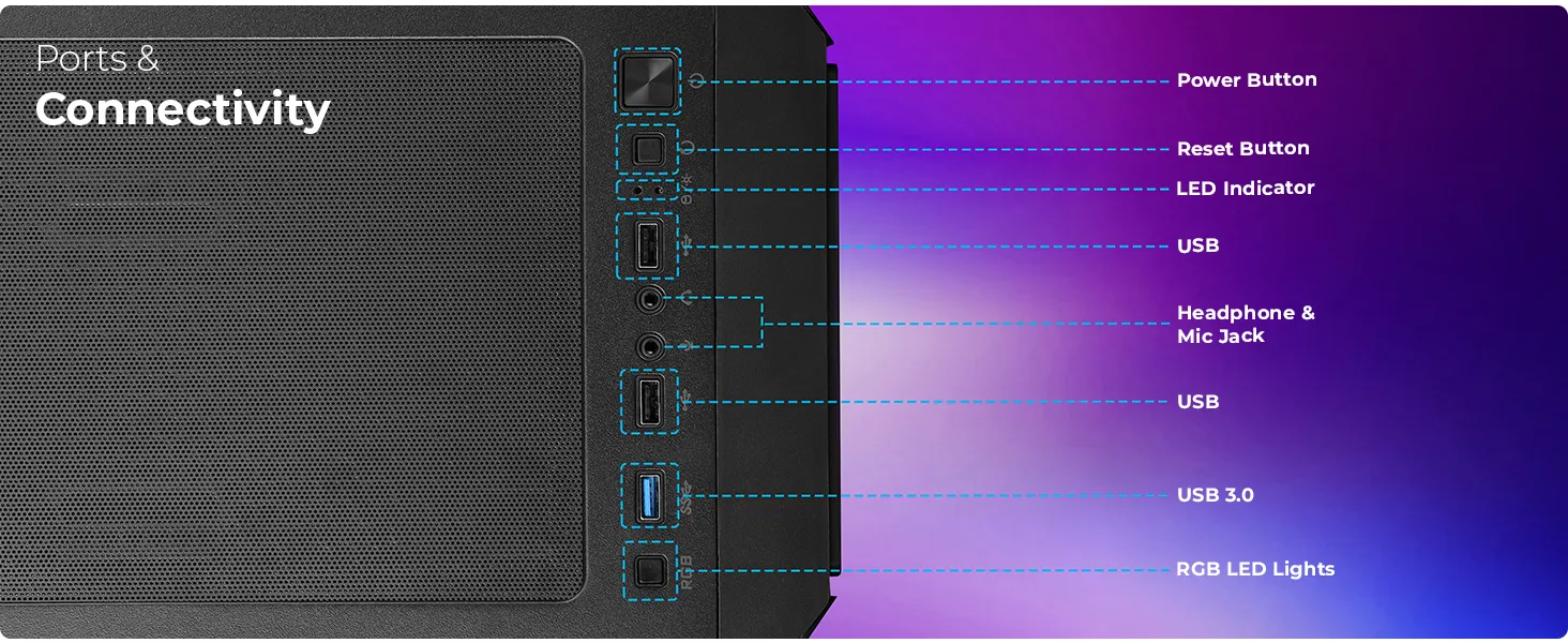 Zebronics Zeb Zyro Premium Gaming Cabinet overview 7