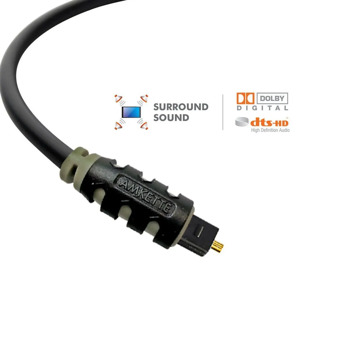 Amkette Digital 1.8m Optical Audio Cable overview 2