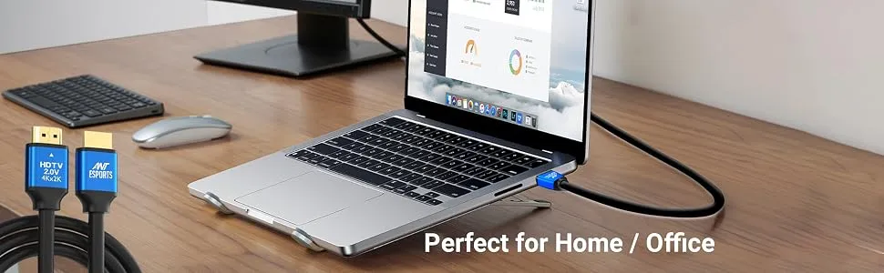 Ant Esports AEH103 4K HDMI Cable with Blue Metal Cap – 3 Meters overview 4