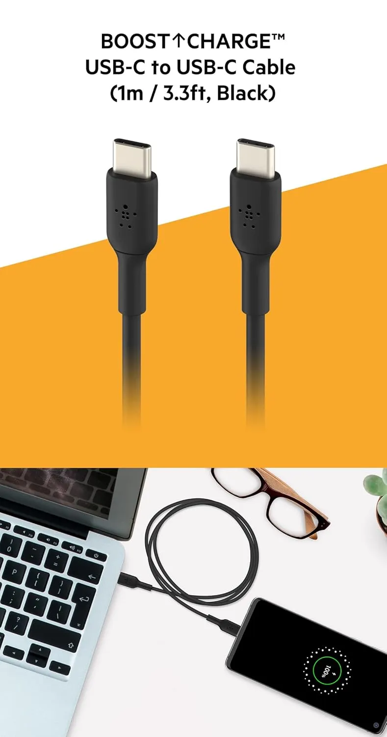 Belkin Boost Charge USB Type-C Cable (3.3', Black) overview 1