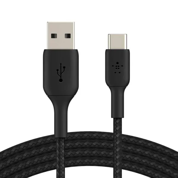 Belkin Boost Charge USB-C to USB-A Cable (2m / 6.6ft, Black) CAB002BT2MBK