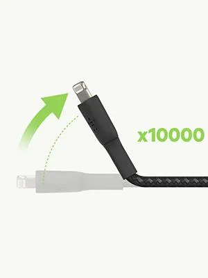 Belkin BoostCharge Braided Lightning to USB-A Cable 3.3 feet (1 meters) – Black overview 1