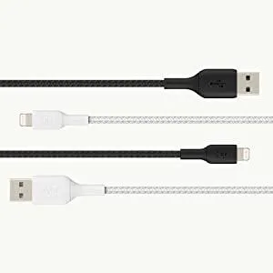 Belkin BoostCharge Braided Lightning to USB-A Cable 3.3 feet (1 meters) – Black overview 3