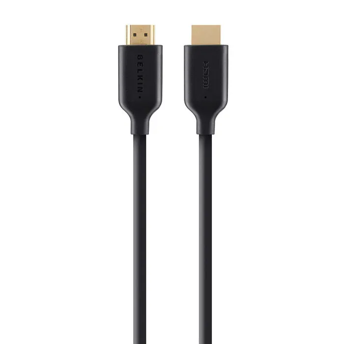 Belkin High-Speed HDMI Cable with Ethernet 4K/Ultra HD Compatible 1 Meter Cable Gold Platted, Black overview 1