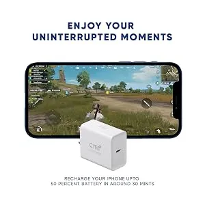 CMF by Nothing 33W Type-C Power Fast Charger Adapter | Compatible with CMF Phone 1, Nothing Phone 2a Plus, Phone 2a, Phone 2, Phone 1 | Quick Charge 3A Wall Charging for Android (White, Without Cable) overview 13