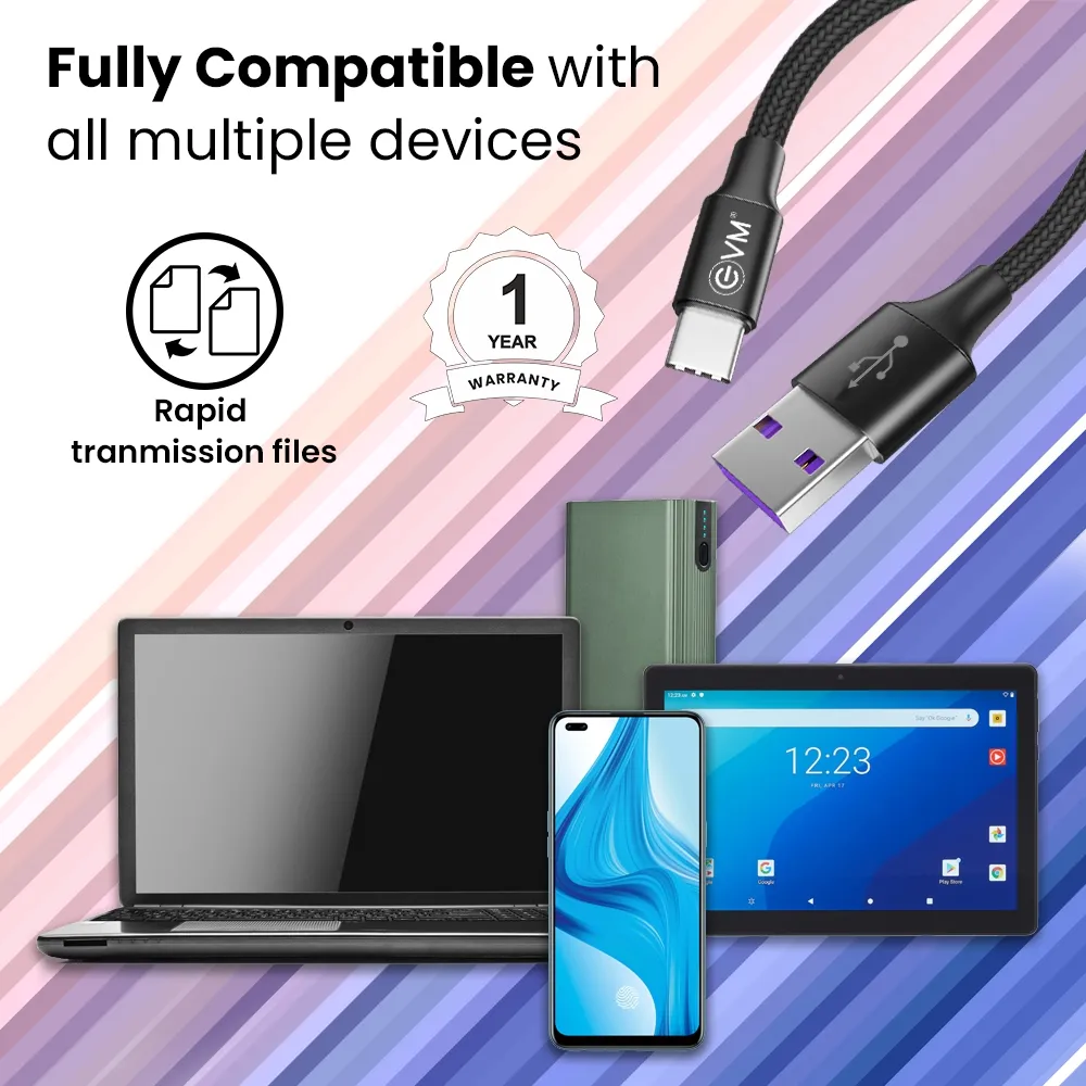 Evm Type-c Super Fast Charging Cable overview 4