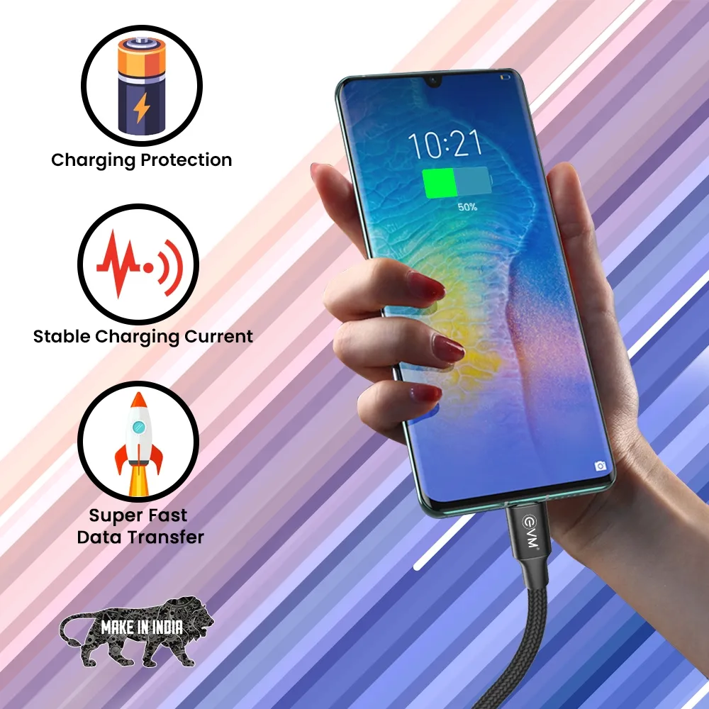 Evm Type-c Super Fast Charging Cable overview 5