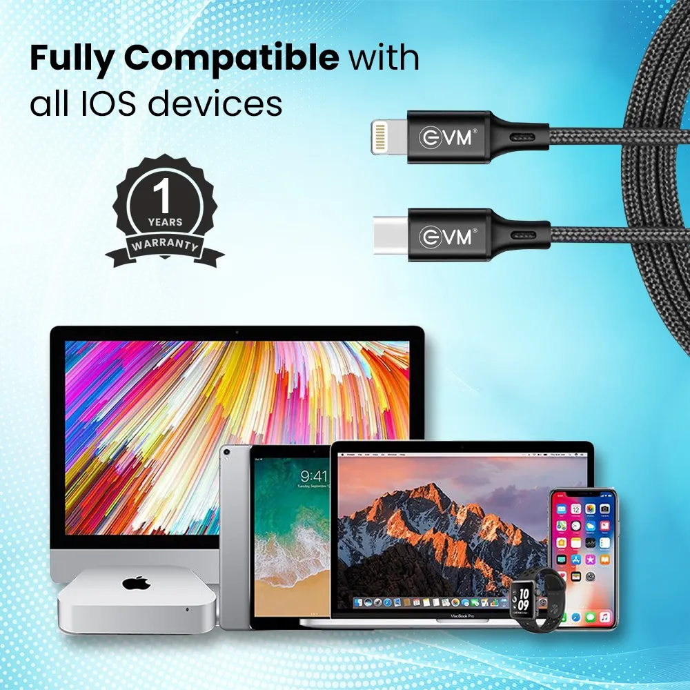 Evm Type-c To Lightning Data Cable (metal Head Nylon Braided Cable) overview 5