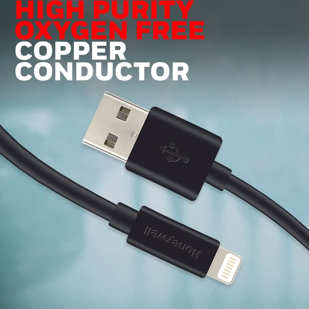 Honeywell Apple Lightning Charge And Sync Non Braided Cable 1.2 Meter (Black) overview 3