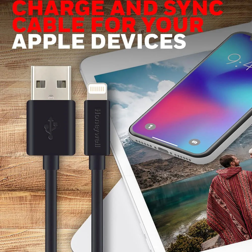 Honeywell Apple Lightning Charge And Sync Non Braided Cable 1.2 Meter (Black) overview 4