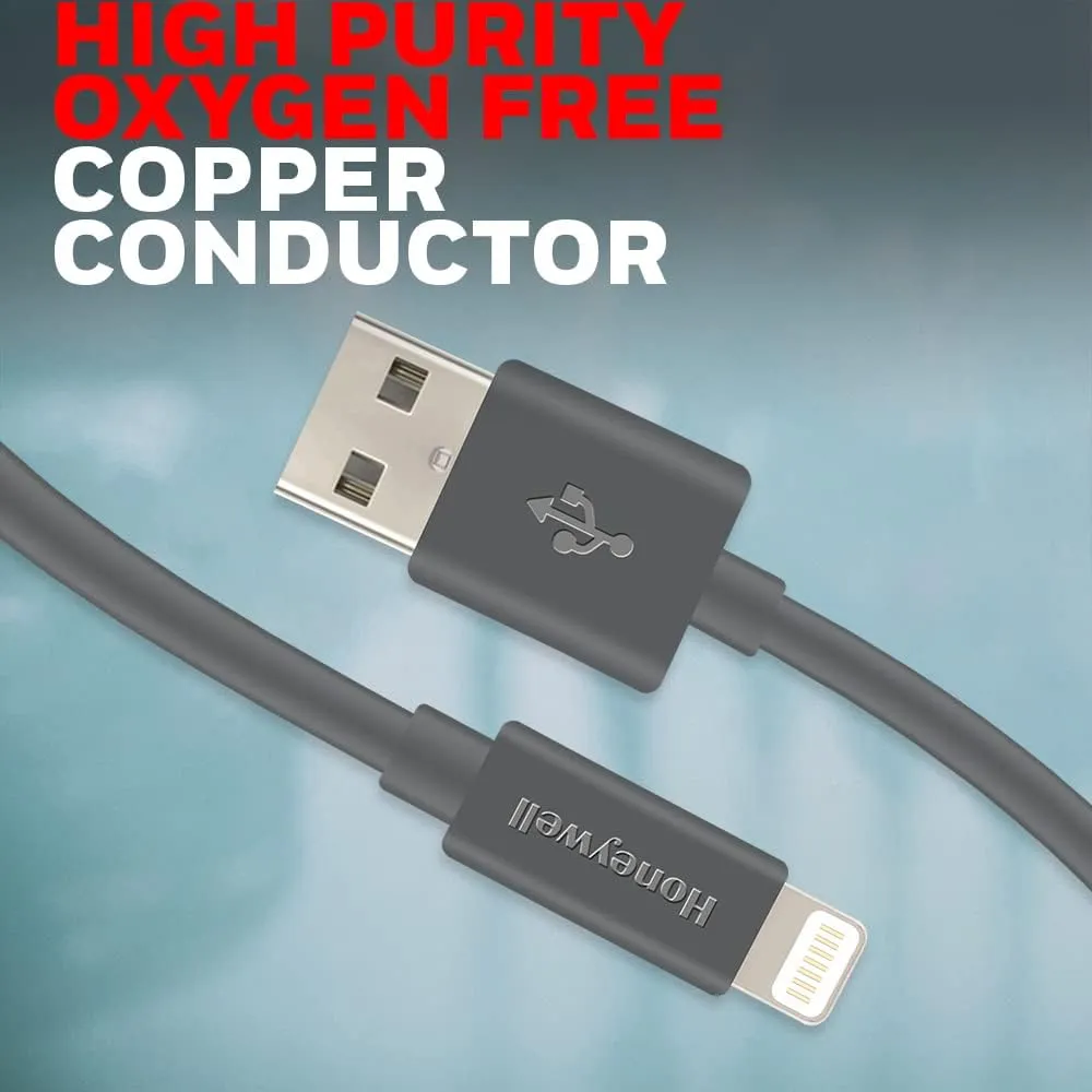 Honeywell Apple Lightning Charge And Sync Non Braided Cable 1.2 Meter (Grey) overview 3