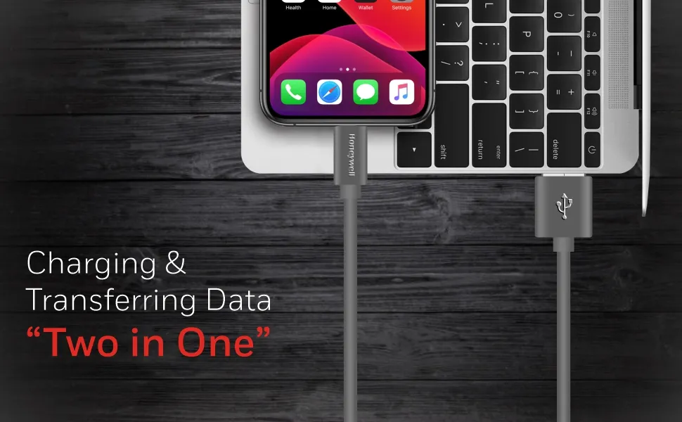 Honeywell Apple Lightning Charge And Sync Non Braided Cable 1.2 Meter (Grey) overview 8