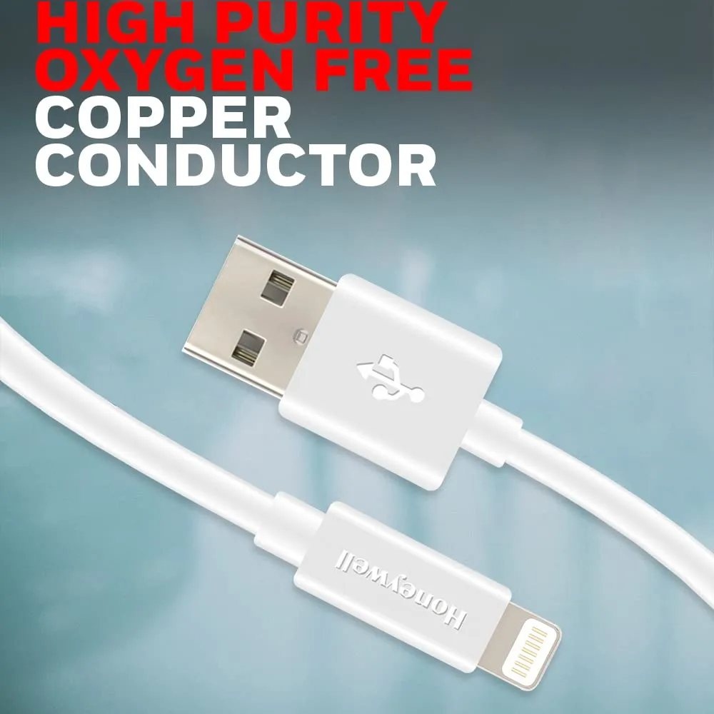 Honeywell Apple Lightning Charge And Sync Non Braided Cable 1.2 Meter (White) overview 3