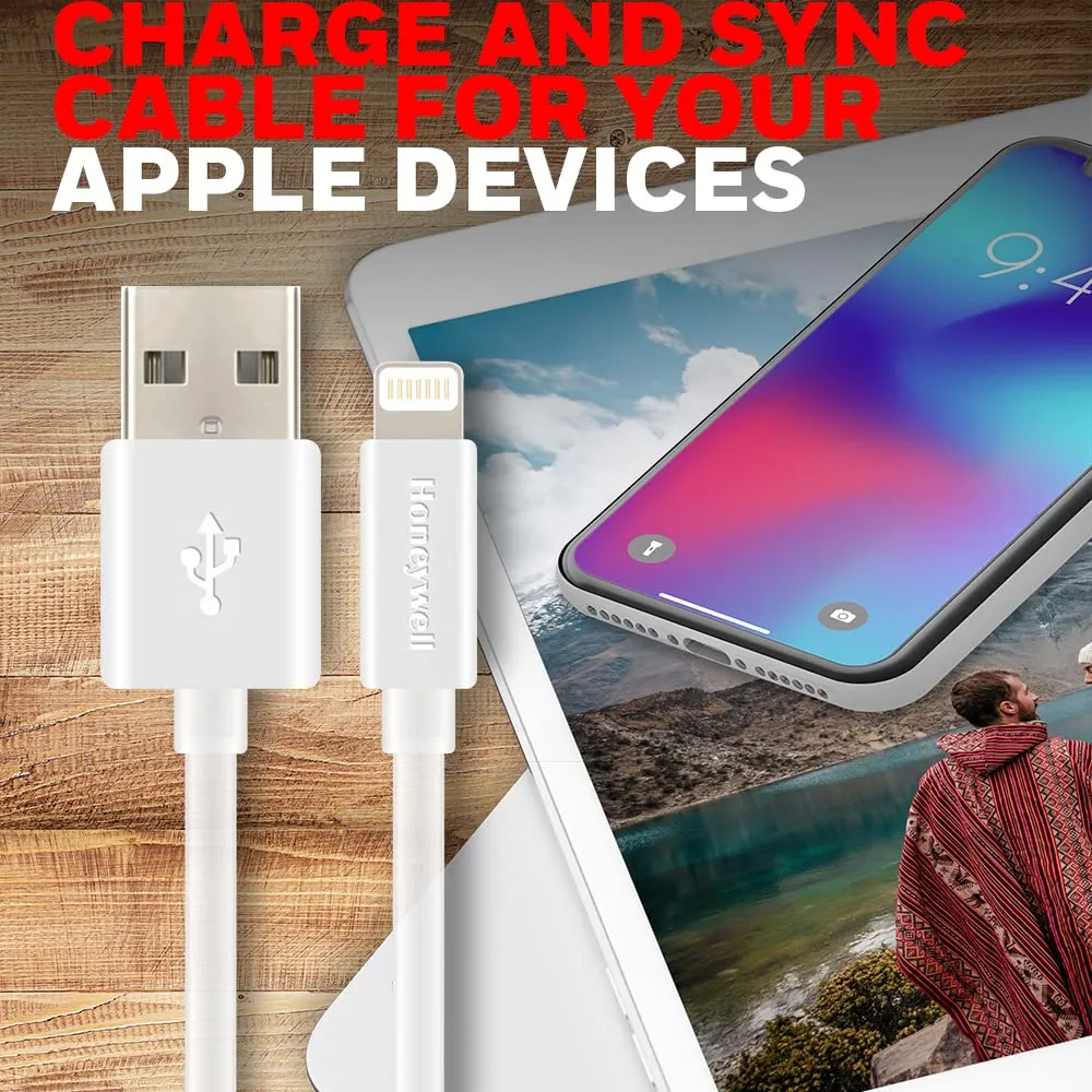 Honeywell Apple Lightning Charge And Sync Non Braided Cable 1.2 Meter (White) overview 4