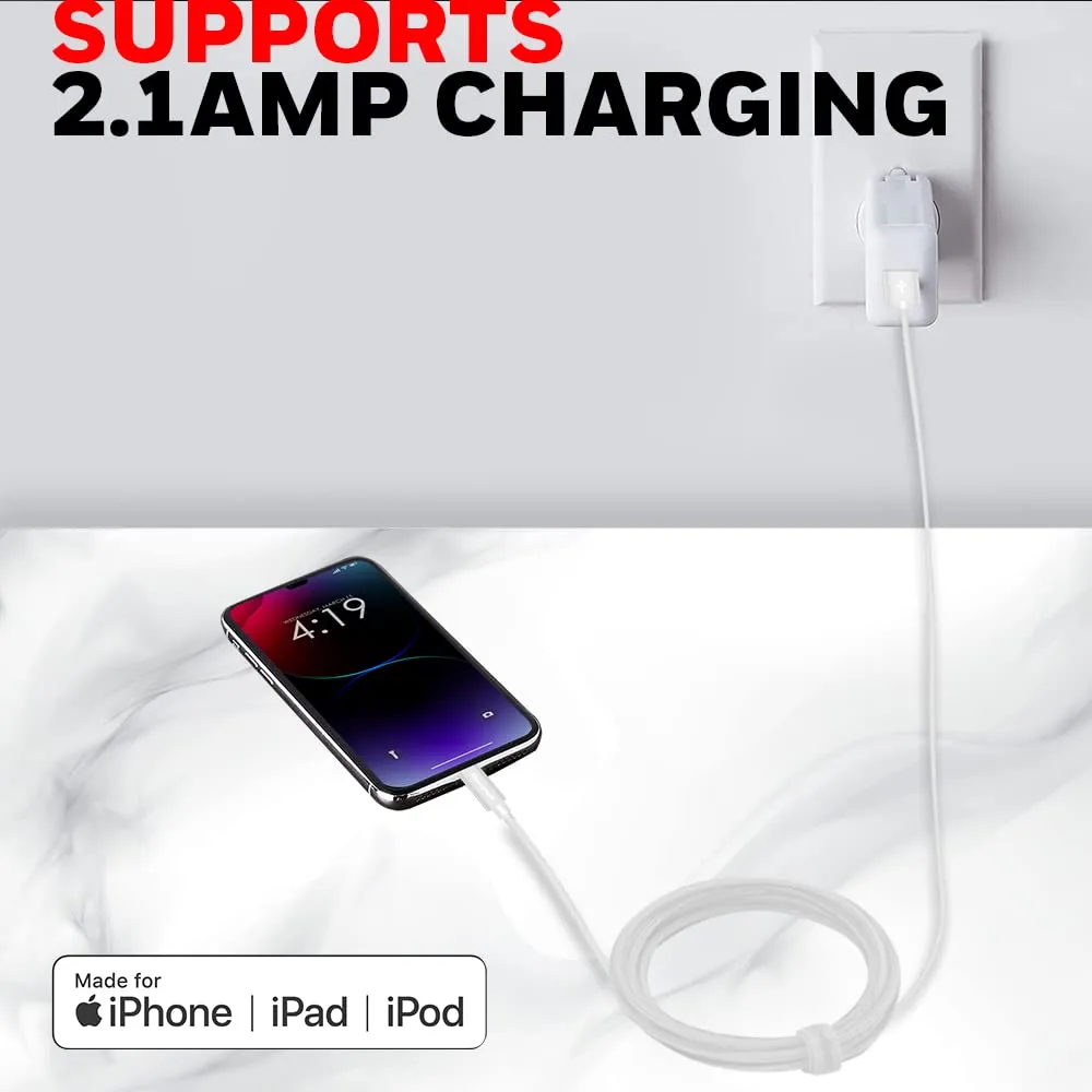 Honeywell Apple Lightning Charge And Sync Non Braided Cable 1.2 Meter (White) overview 6