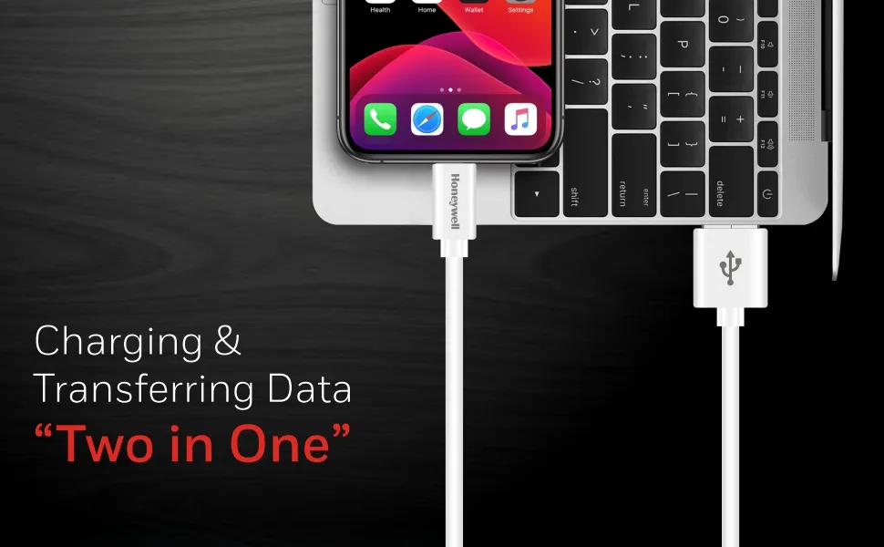 Honeywell Apple Lightning Charge And Sync Non Braided Cable 1.2 Meter (White) overview 9