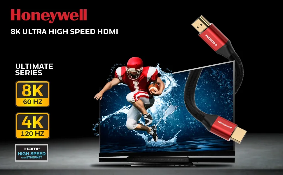 Honeywell HDMI 5Mtr Cable with Ethernet (2.1 Compliant) overview 1
