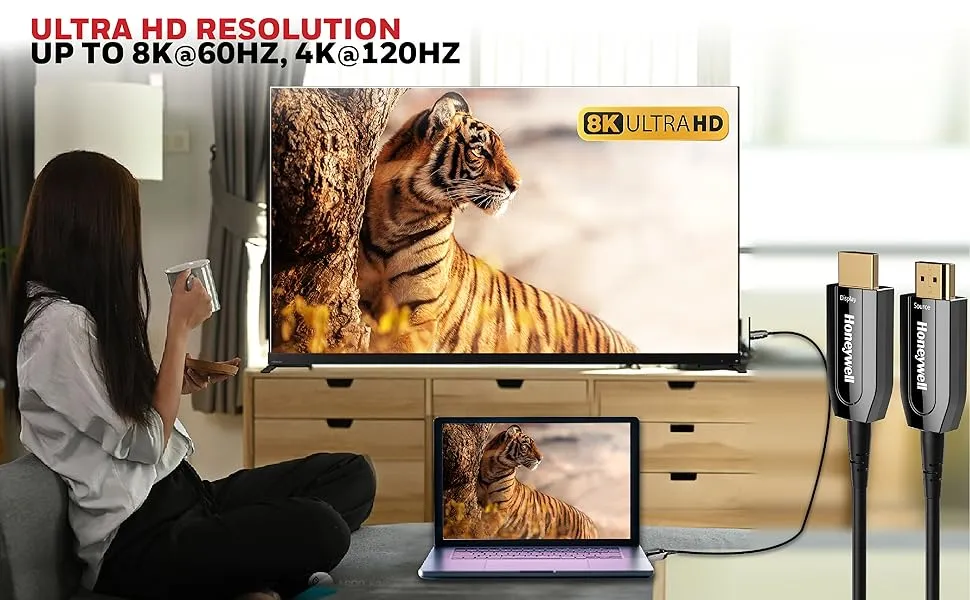 Honeywell HDMI AOC 2.1 Complaint 15 Meters Cable overview 3