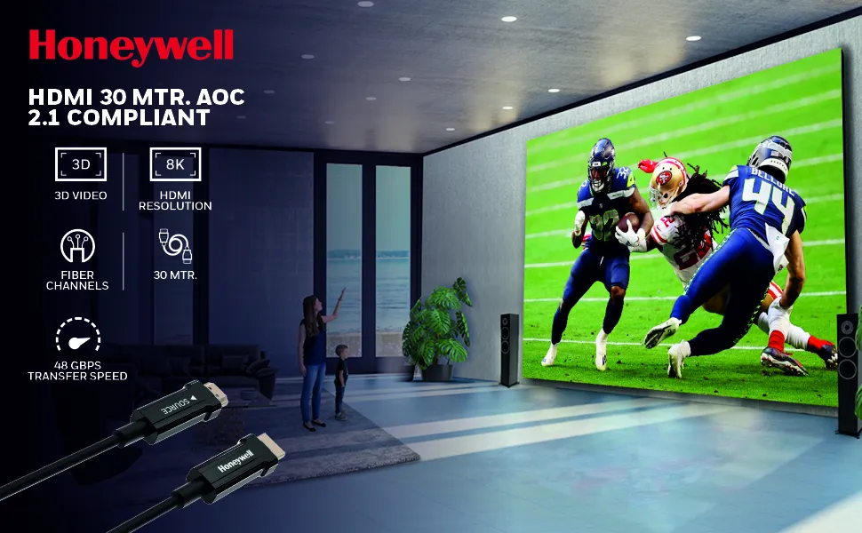 Honeywell HDMI AOC 2.1 Complaint 30 Meters Cable16 overview 1