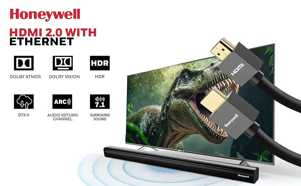 Honeywell HDMI Cable v2.0 15 Mtr with Ethernet overview 1