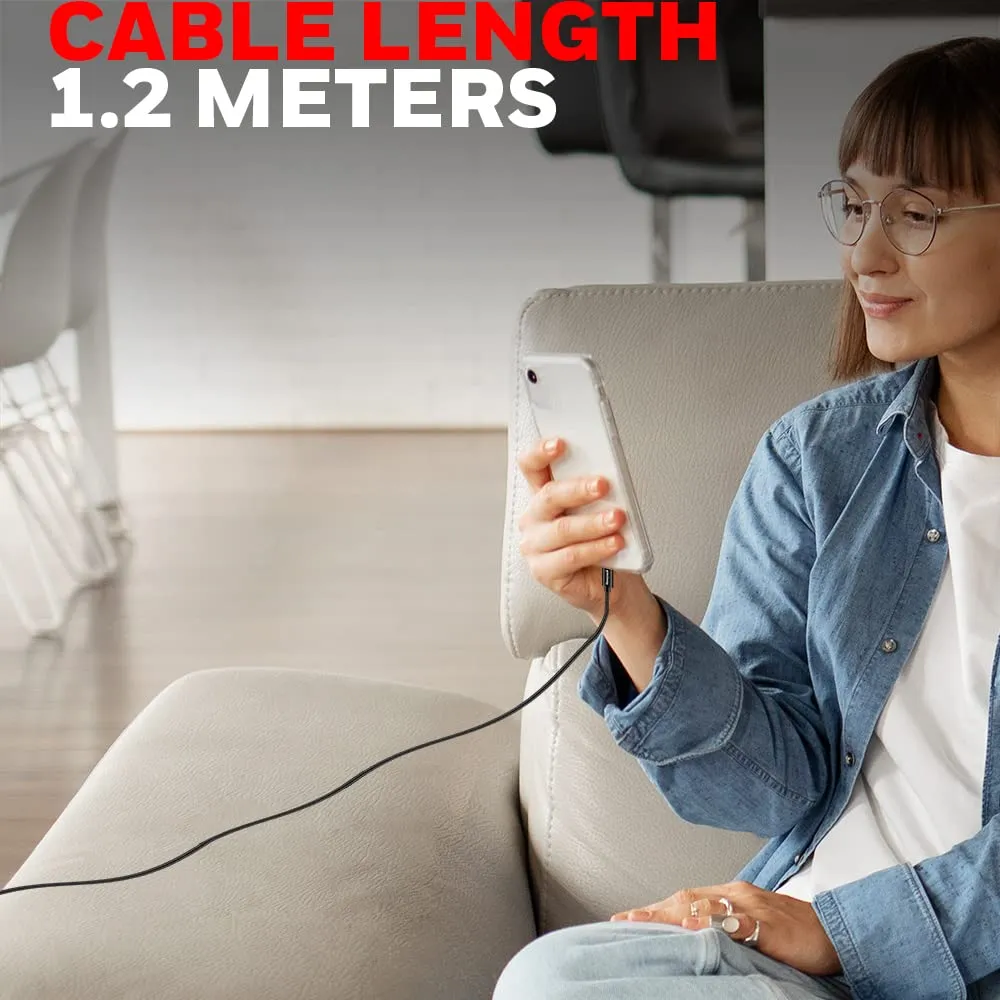 Honeywell Type C To Type C Braided Sync & Fast Charging Cable (Black) overview 3
