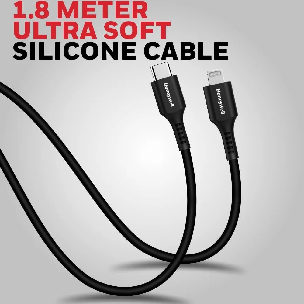 Honeywell Type C to Lightning 1.8 Meter Silicone cable (Black) overview 2