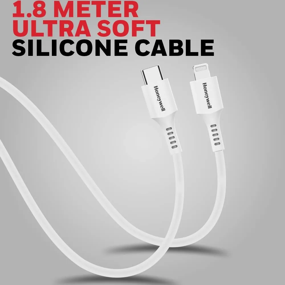 Honeywell Type C to Lightning 1.8 Meter Silicone cable (White) overview 2