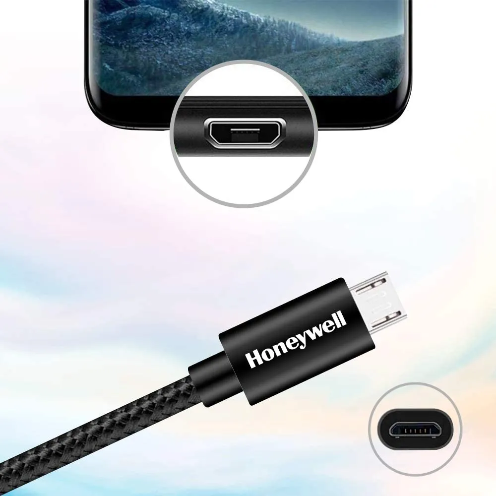 Honeywell USB To Micro Usb Braided Cable 1.2 Meter (Black) overview 4