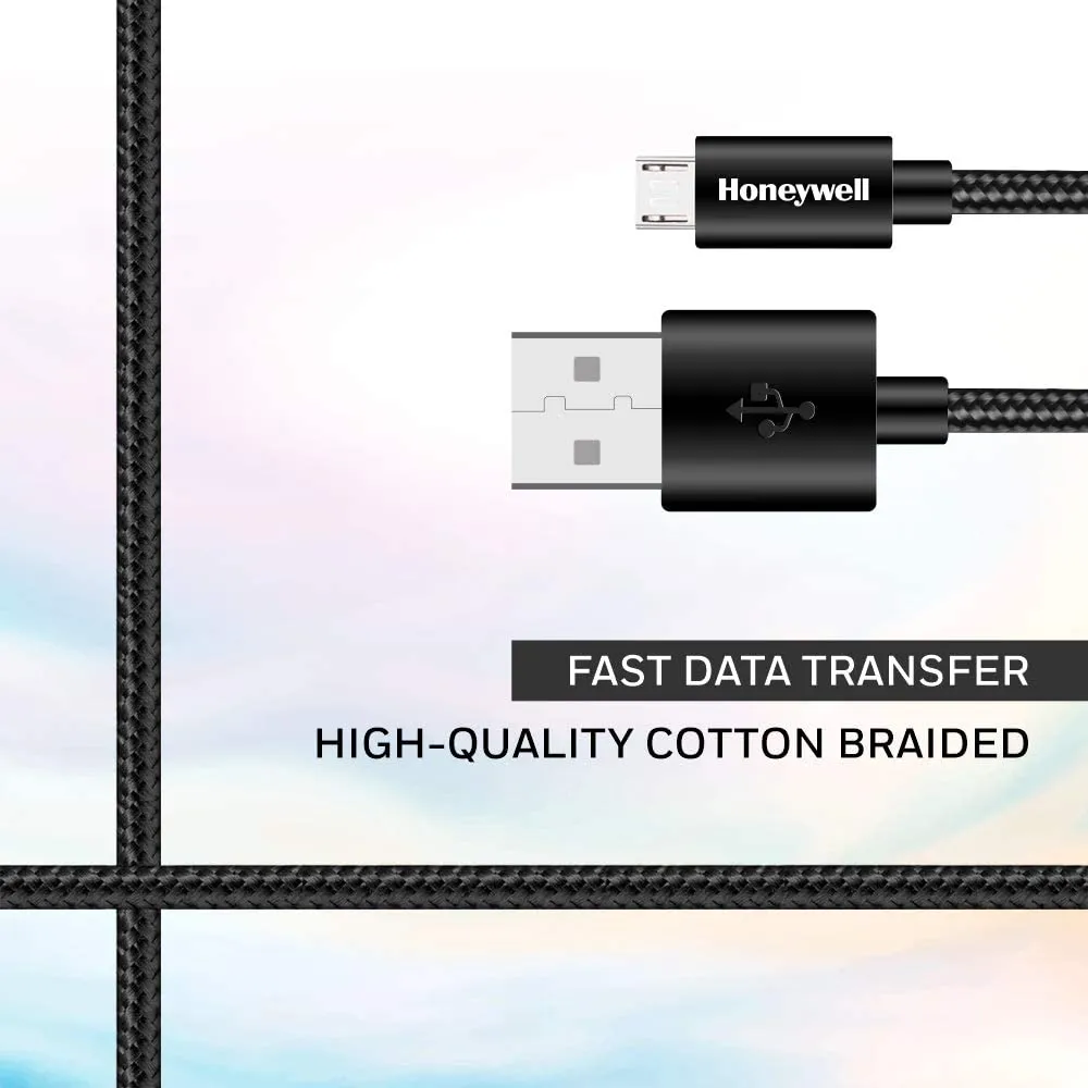Honeywell USB To Micro Usb Braided Cable 1.2 Meter (Black) overview 6