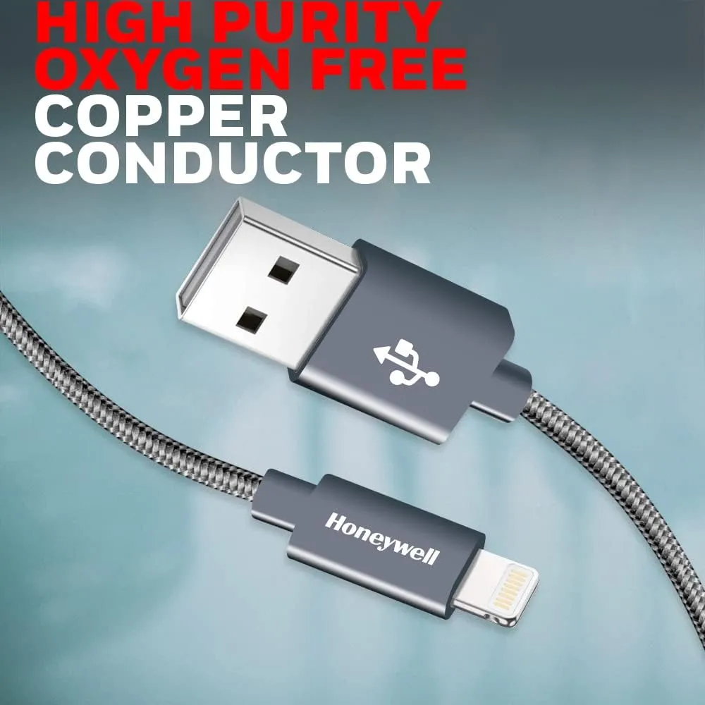 Honeywell USB To Micro Usb Braided Cable 1.2 Meter (Grey) overview 3