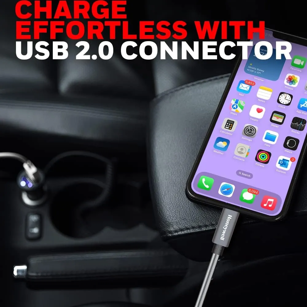 Honeywell USB To Micro Usb Braided Cable 1.2 Meter (Grey) overview 4