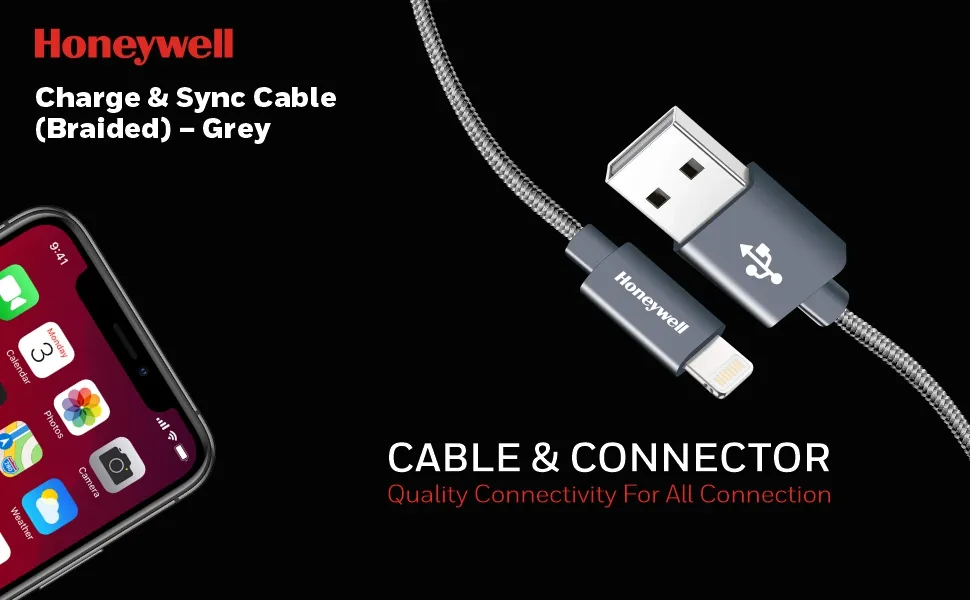 Honeywell USB To Micro Usb Braided Cable 1.2 Meter (Grey) overview 6