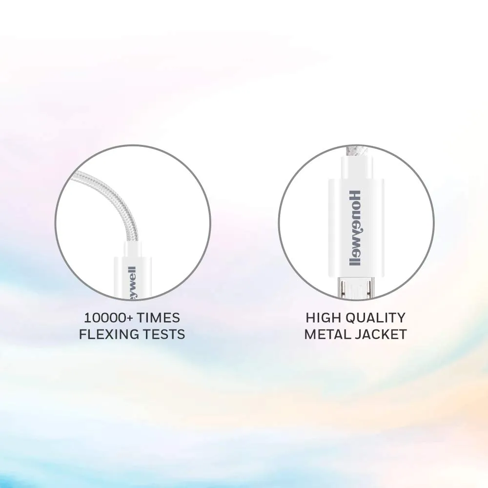 Honeywell USB To Micro Usb Braided Cable 1.2 Meter (White) overview 3