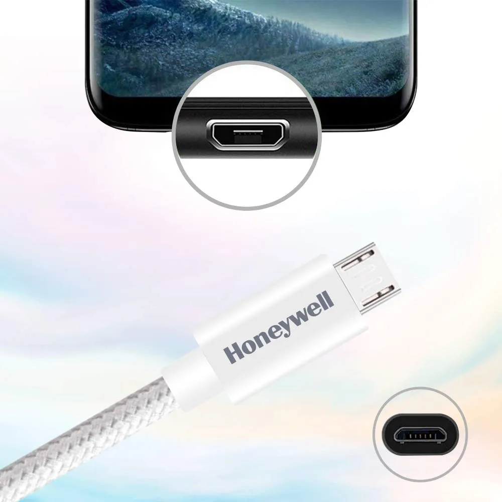 Honeywell USB To Micro Usb Braided Cable 1.2 Meter (White) overview 4