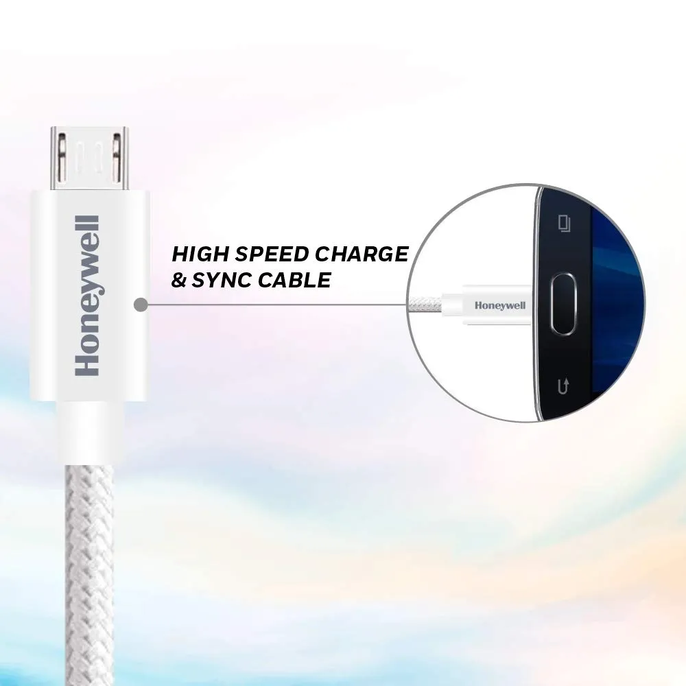 Honeywell USB To Micro Usb Braided Cable 1.2 Meter (White) overview 5