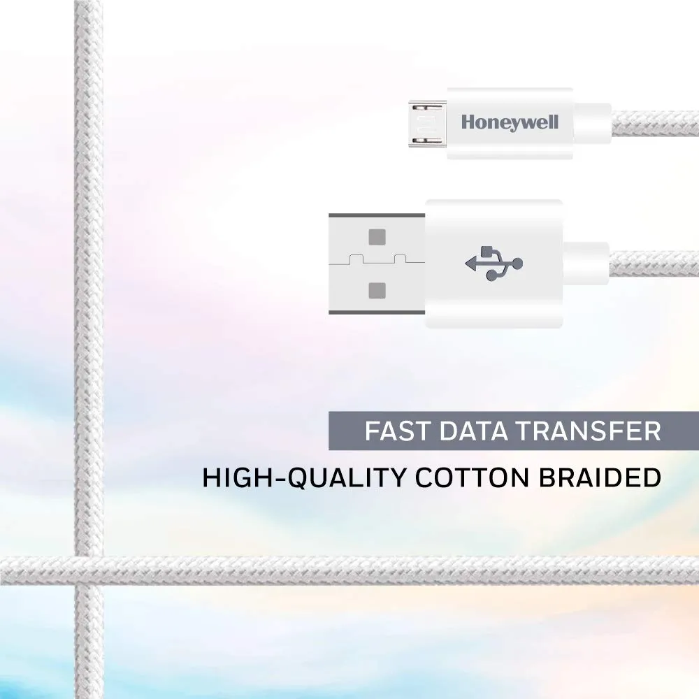 Honeywell USB To Micro Usb Braided Cable 1.2 Meter (White) overview 6