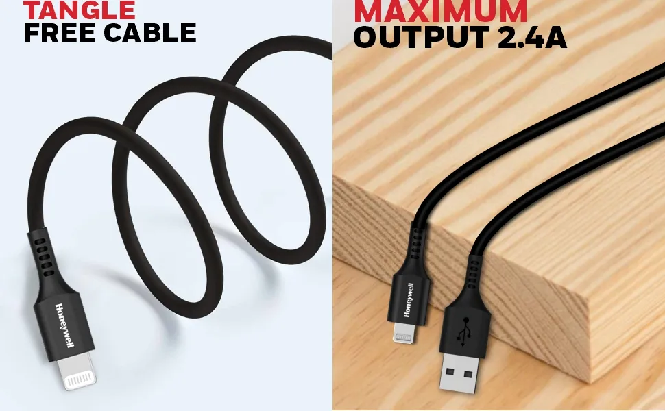Honeywell Usb to Lightning Cable 1.8 Meter (Silicone Cable) – Black overview 11