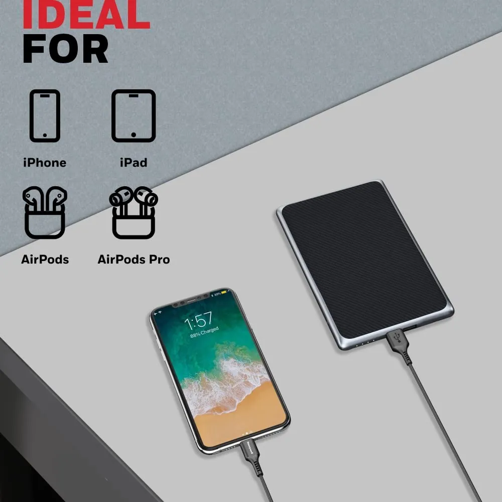 Honeywell Usb to Lightning Cable 1.8 Meter (Silicone Cable) – Black overview 3