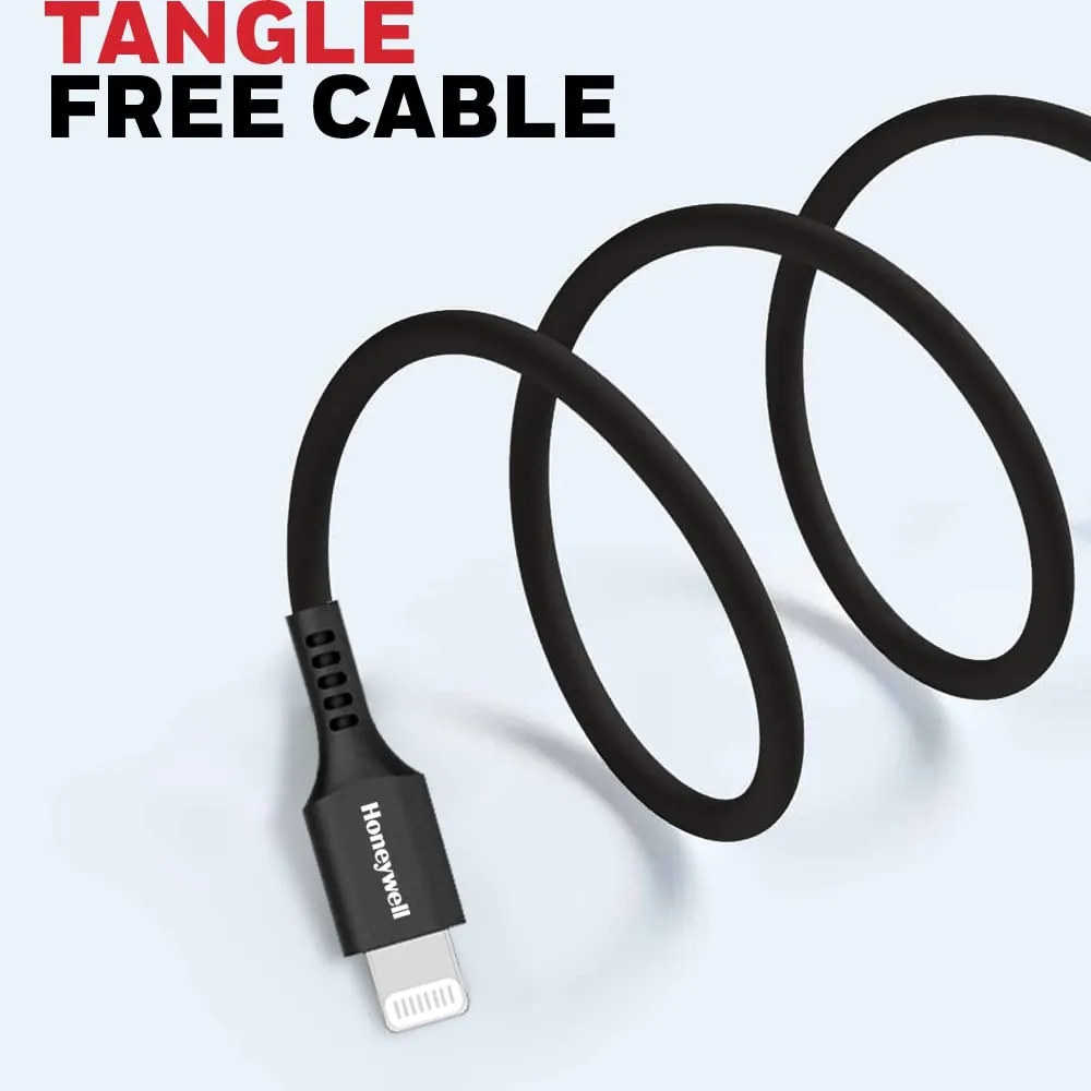 Honeywell Usb to Lightning Cable 1.8 Meter (Silicone Cable) – Black overview 4