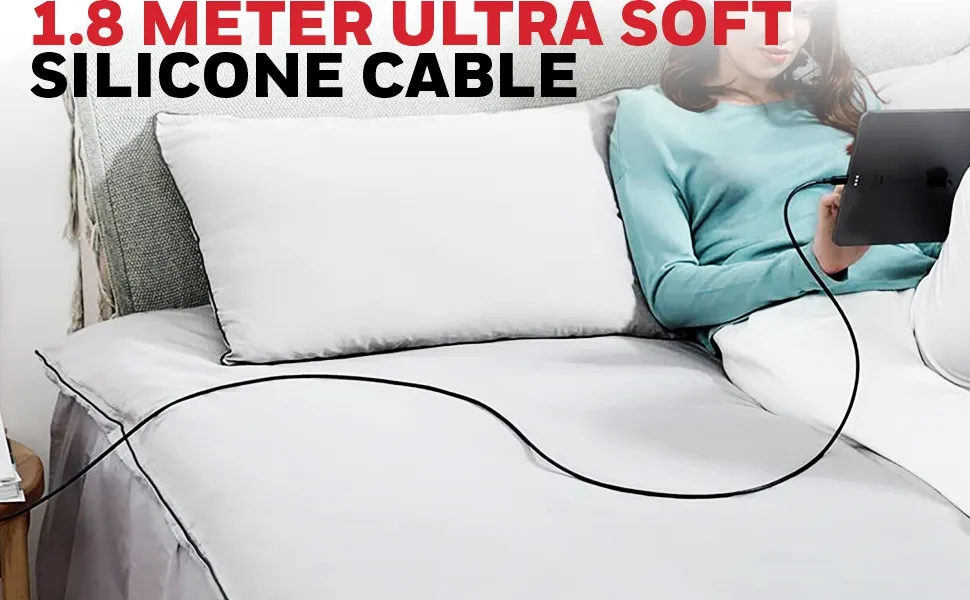 Honeywell Usb to Lightning Cable 1.8 Meter (Silicone Cable) – Black overview 8