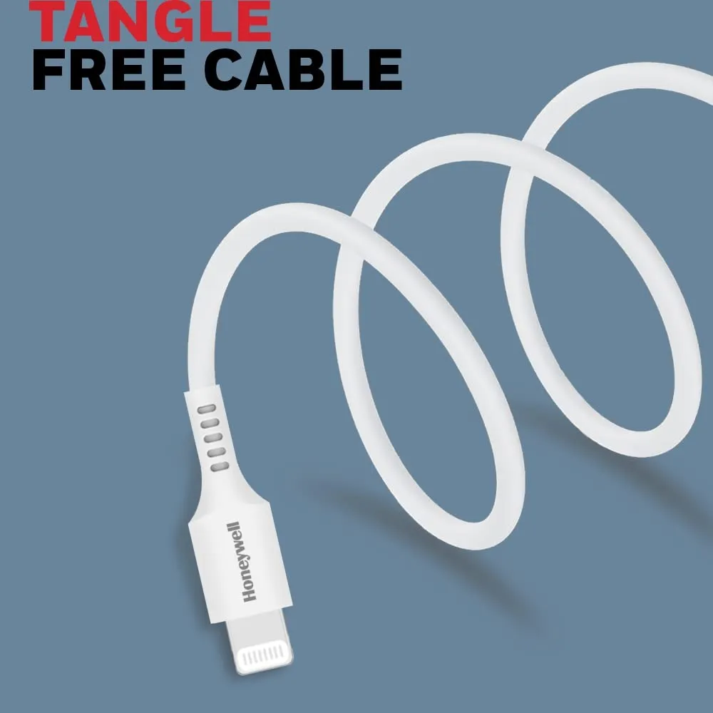 Honeywell Usb to Lightning Cable 1.8 Meter (Silicone Cable) – White overview 7