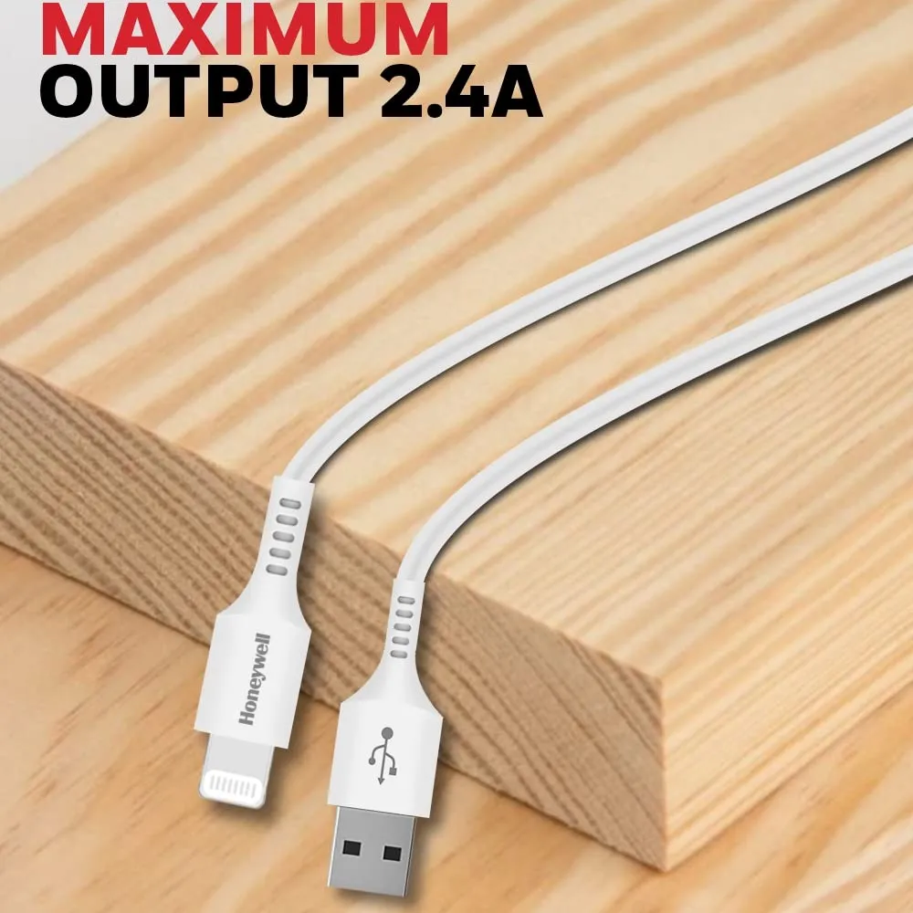 Honeywell Usb to Lightning Cable 1.8 Meter (Silicone Cable) – White overview 8