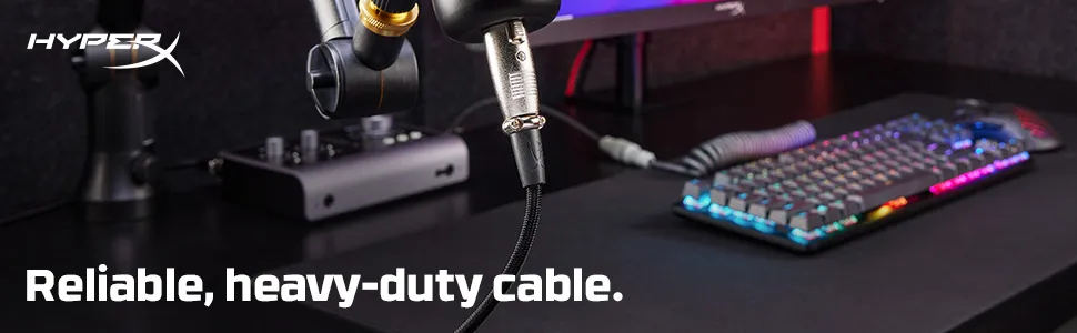 HyperX XLR 10-Foot Male To Female Cable For Desktop Audio overview 1