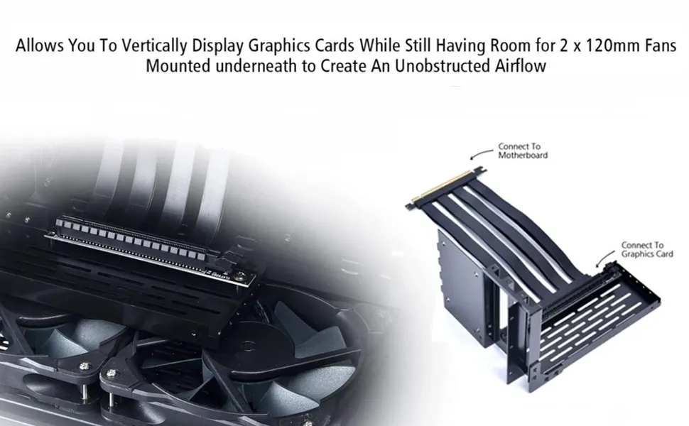 Lian Li Lancool II-1X Vertical Graphics Card Holder With Riser Cable For Lancool II overview 2