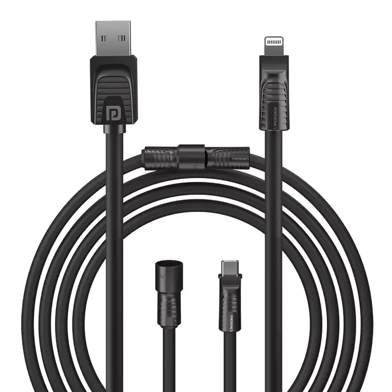 Portronics Konnect Tetra 60W 4 in 1 Multi Functional Fast Charging Cable