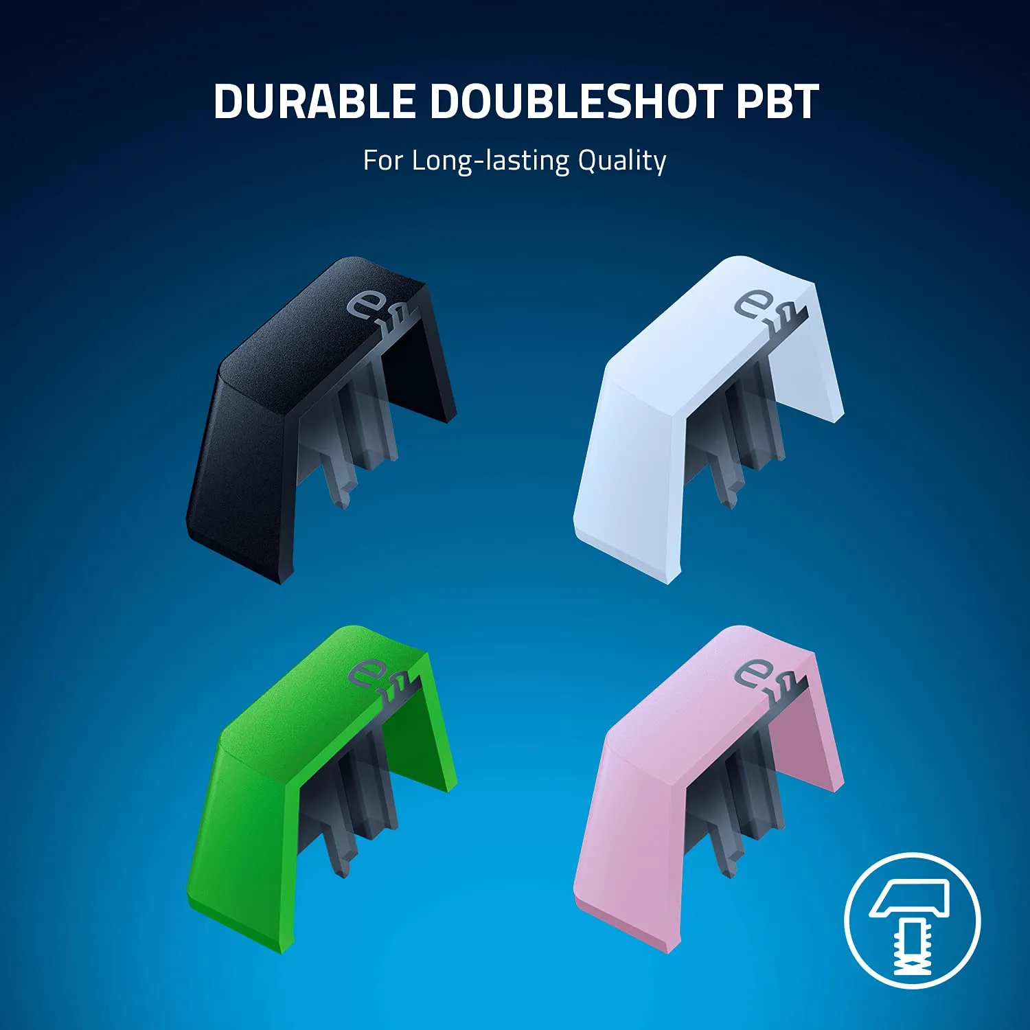 Razer PBT Keycap + Coiled Cable Upgrade Set Quartz (Pink) overview 2