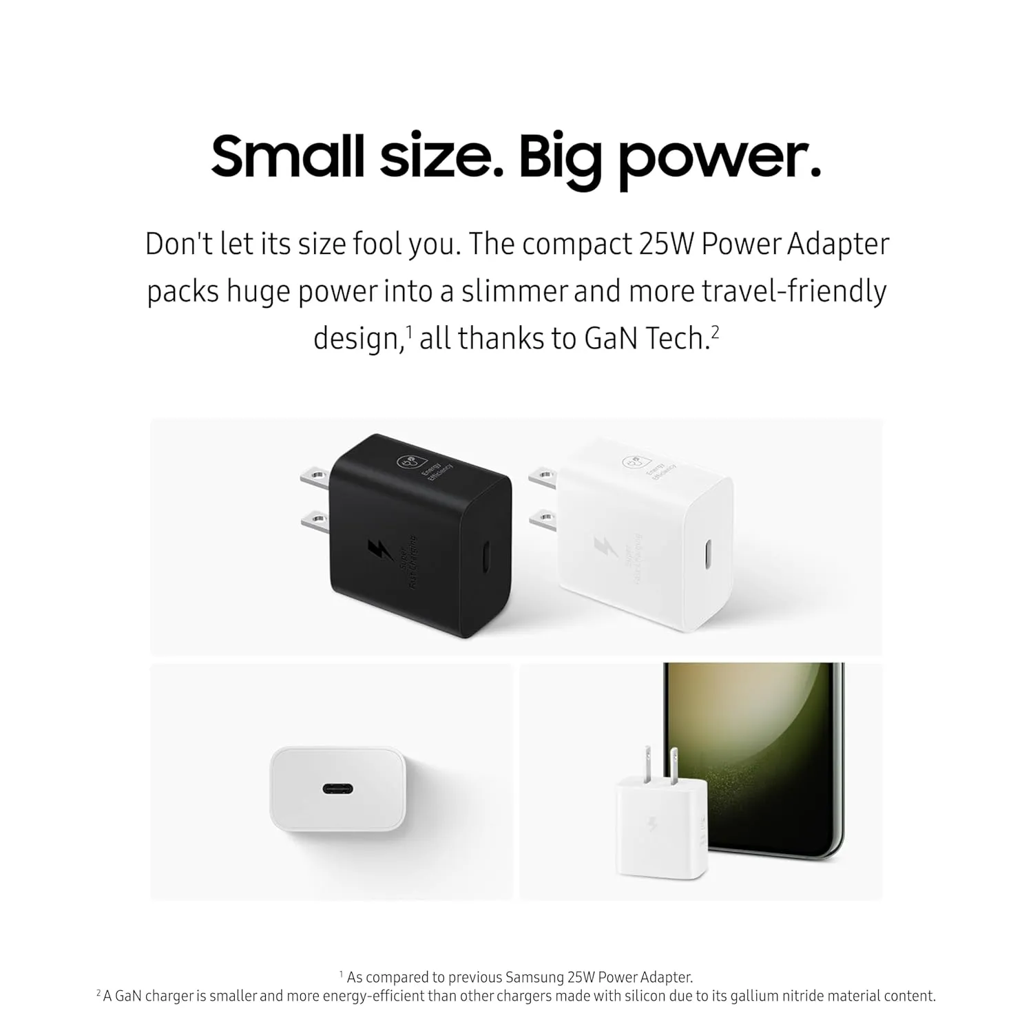 Samsung Original 25W Type-C Travel Adaptor With Cable (White) overview 2