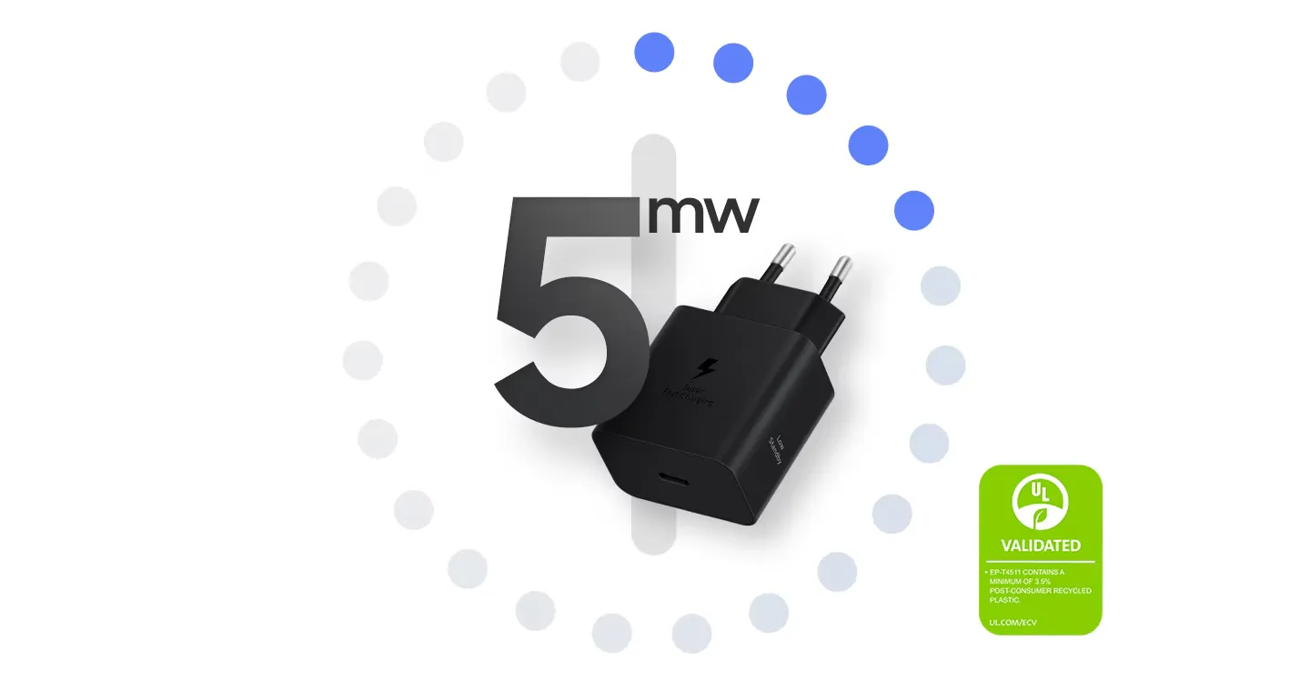 Samsung Original 45W Type-C Super Fast Travel Adaptor Without Cable (Black) overview 2