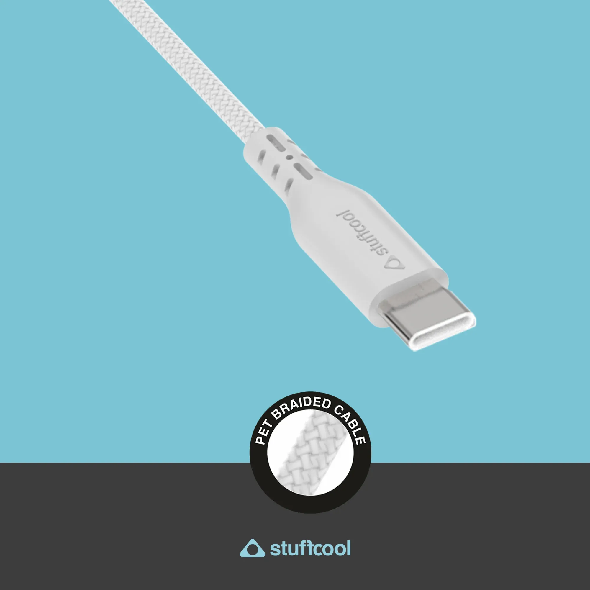 Stuffcool Alto C To C 100W 5A Cable fast USB C to C compatible for MacBooks , Laptops and Upto Galaxy S23 Series overview 3