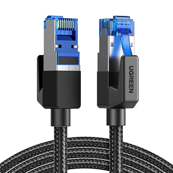 UGREEN Cat 8 Ethernet Cable Braided Cat8 RJ45 Network LAN Cord High Speed Compatible for Gaming PS5 PS4 Xbox One PS3 Modem Router PC Laptop 15FT(Black)
